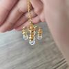 Playing Scene Mini Five-head Chandelier Gold/silver Ceiling Lamp Model  Doll House Accessories