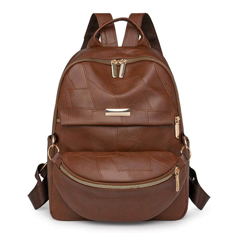 Women's Large Capacity PU Multifunctional Backpack  Vintage School Bag for Ladies  Casual Travel Bags  New Fashion