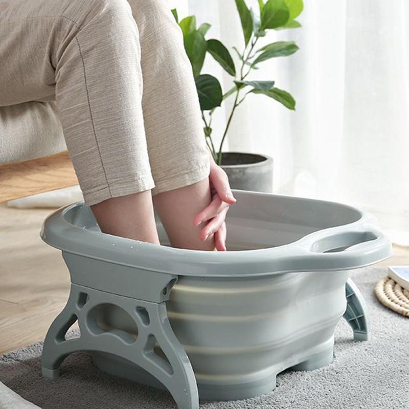 Voetbademmer Opvouwbaar Bekken Plastic Massage-emmer Huishoudelijke Sauna Pedicurebad Opvouwbare Emmer