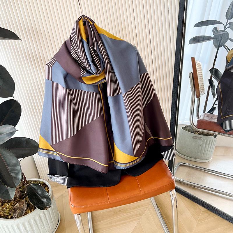 Dámský univerzální dlouhý šátek/šála Gardenia Brocade - Dekorativní ochrana proti slunci, Plážová osuška