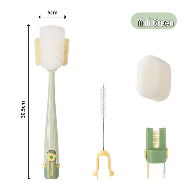 5-in-1 Long Handle Brush for Cleaning Thermos, Water Cups, and Bottles