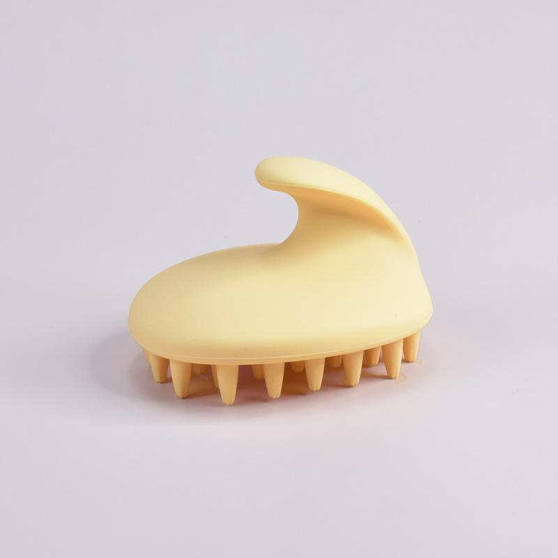 New Model Silicone Hairbrush with Handle - A Household and Outdoor Hair Washing Tool for Head-specific Massage and Cleaning. Hairbrush.
