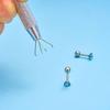 Four Claws Beads Holder Pick-up Tool Diamond Gems Prong Holder Tweezer Catcher Grabber Body Piercing Sprinkle Pen Tool