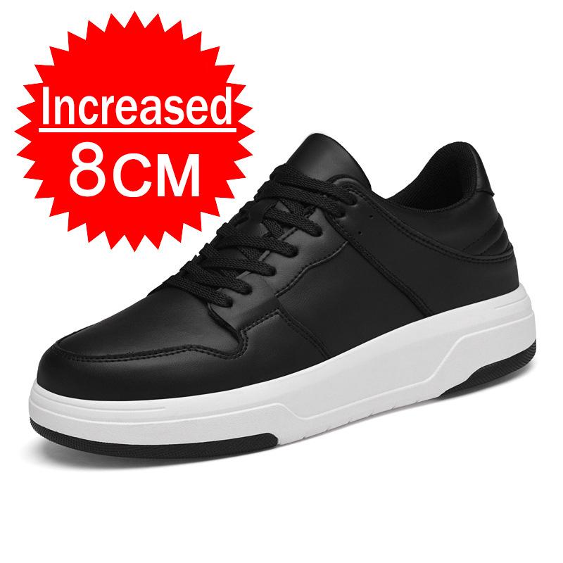 

Повседневная мужская обувь из натуральной кожи с внутренним увеличением роста 6/8 см, невидимая толстая спортивная обувь, кроссовки для улицы, большой размер 45 45