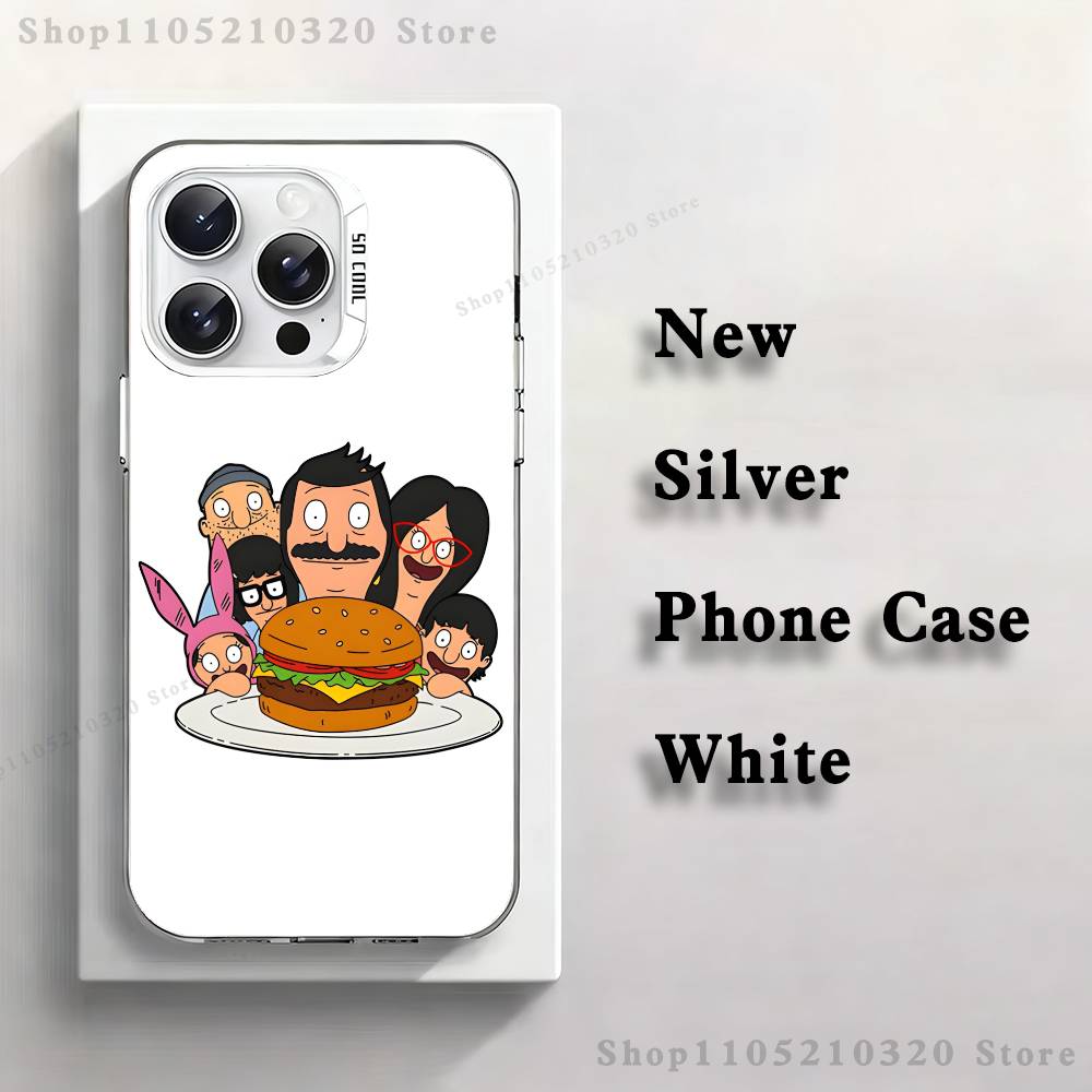 Cartoon B-Bobs Burgers Phone Case For iPhone 17,16,15,14,13,12,11,Pro,XS,Max,Plus,Mini,SE4,E White Matte Shockproof Cover