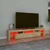 Vidaxl Szafka Pod Tv Z Oświetleniem Led, Dąb Sonoma 200X36,5X40 Cm