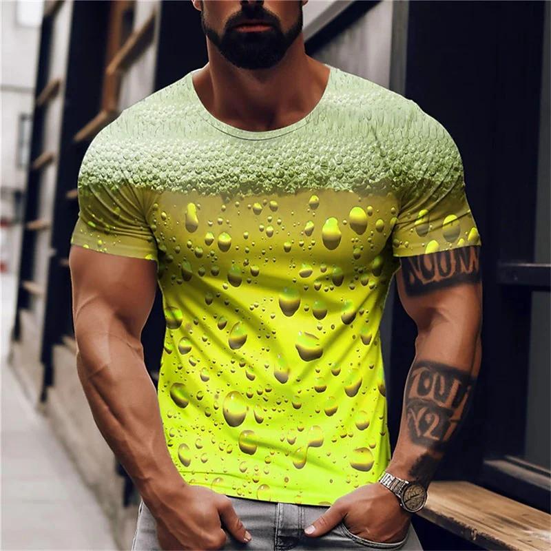 2026 Men S T-Shirt 3d Printed Beer T Shirt for Men Funny Men S Shirt Casual Summer XXS