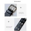 PU Leather Punk Waist Belt with Star Rivets And Double Buckles Holes For Daily Wear and Theme Occasion Dressingup Props
