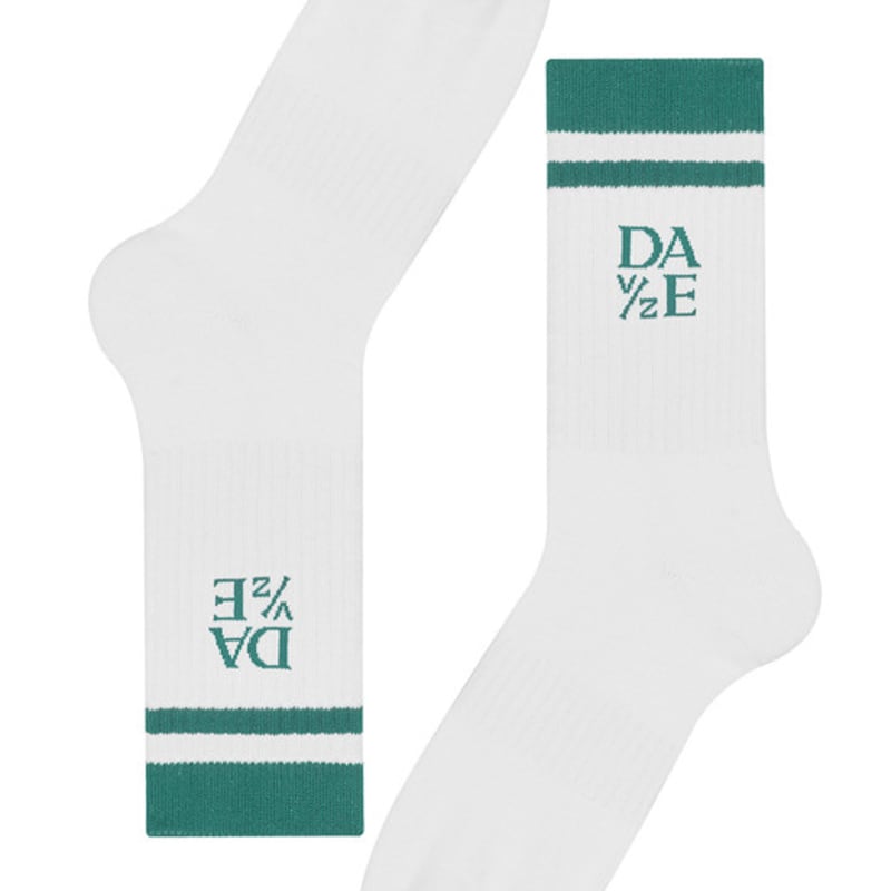 

DAVE&DAZE Two-Line Sports Crew Socks Green free