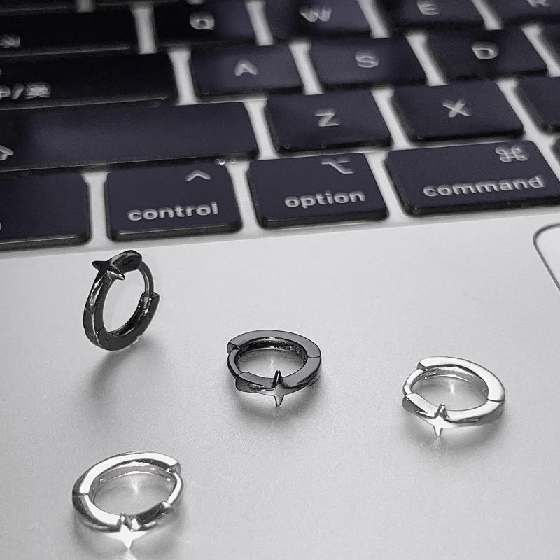 VENTFILLE 925 Sterling Copper Star Earring for Women Girl Personal Originality Trend Hip Hop Neutral Zircon Gift Dropshipping