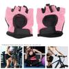 2PCS Fitness High Elastic AntiSkid Sports Half Finger Gloves for Dumbbell Aerial Yoga Training Equipment(Rose M)
