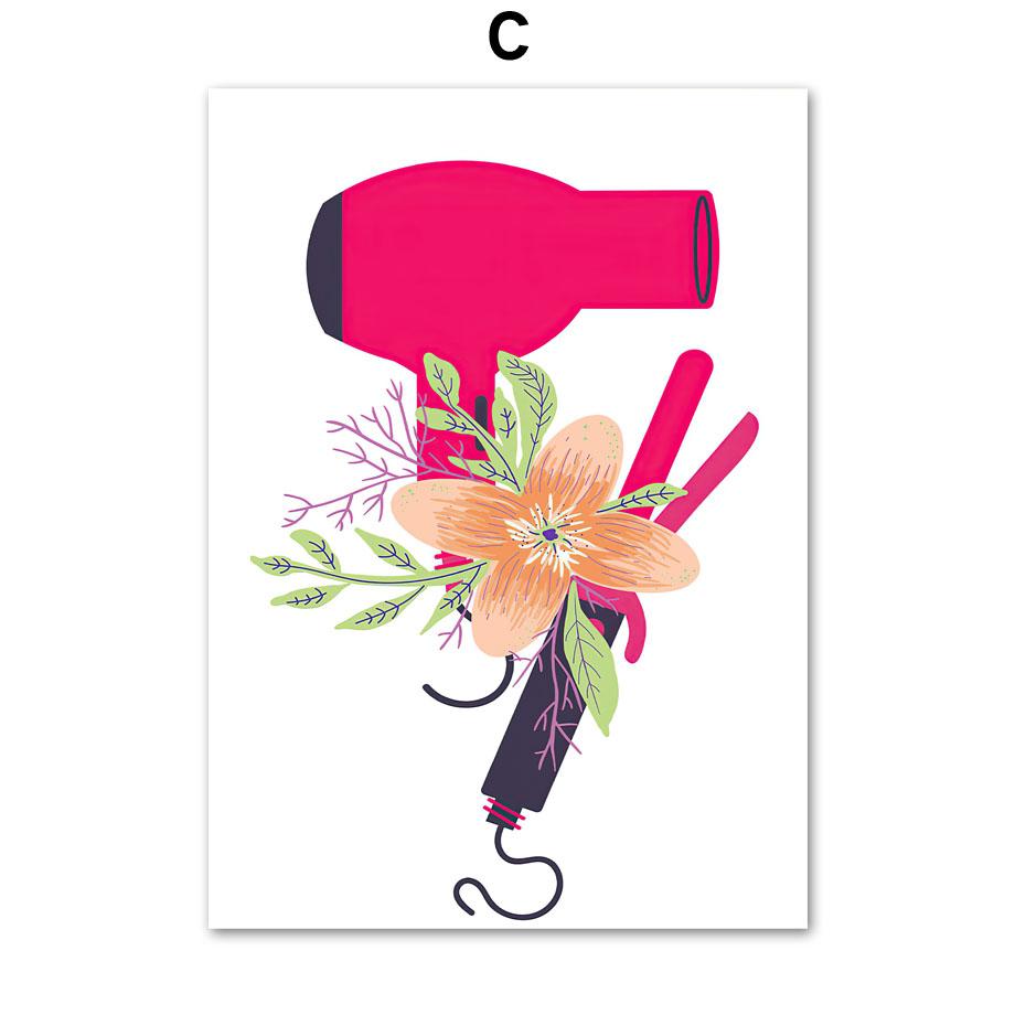 Nail Polish Posters And Prints Manicure Tech Gift Spa Wall Art Hair Canvas Painting Floral Wall Pictures Beauty Salon Room Decor