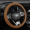 Suede Car Steering Wheel Cover, All-Season, Warm, Non-Slip, Sweat-Absorbent Handle Cover