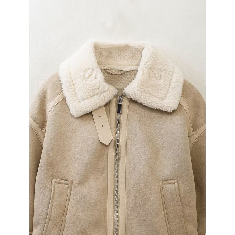Kaslead New Arrival Women's Clothing Fashion Style Fur Integrated Double-Sided Short Jacket 6318241 711