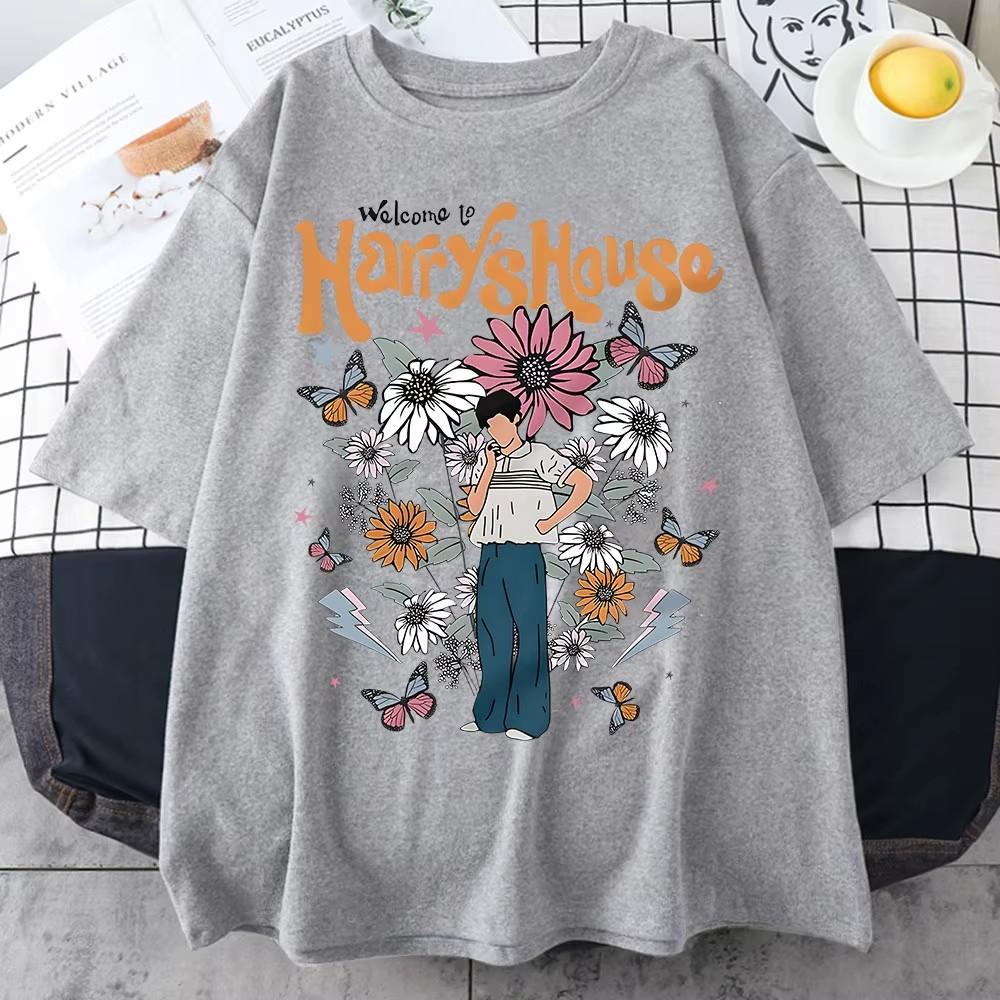

Harry Styles Harrys House Print Tshirt Music Cotton Clothes Men Casual Fashion High Quality Unisex T Shirt Couple Outfits 4XL