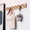 4/5/6/7 Hooks Key Hook Rack Wooden Door Back Clothes Hook Non-toxic Decorative Hook  Entryway