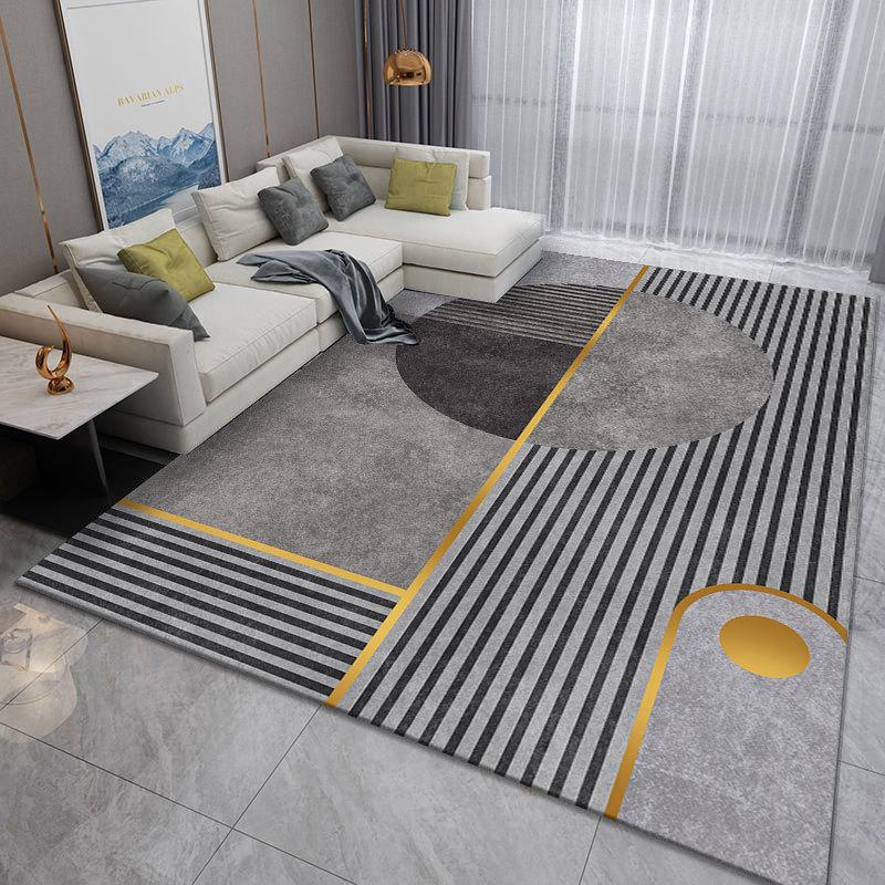 Modern Large Area Rug - Washable Carpet for Living Room or Bedroom with Nordic Style