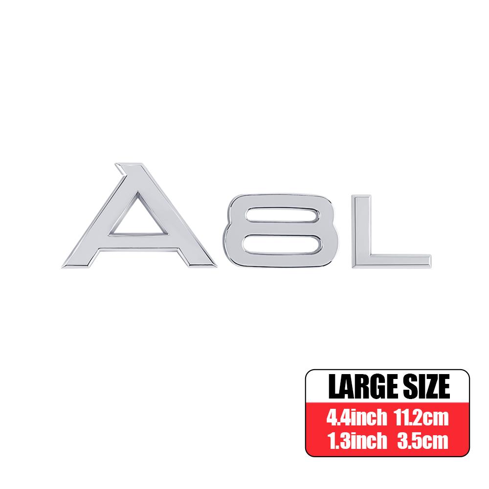 Q8 Car Body Rear Trunk Emblem Sticker Letters Auto Tail Badge Decal For A8 Q3 Q5 Q7 A4L A6L A8L  A4 B8 B6 B7 B9 8P 8V QUATTRO RS3