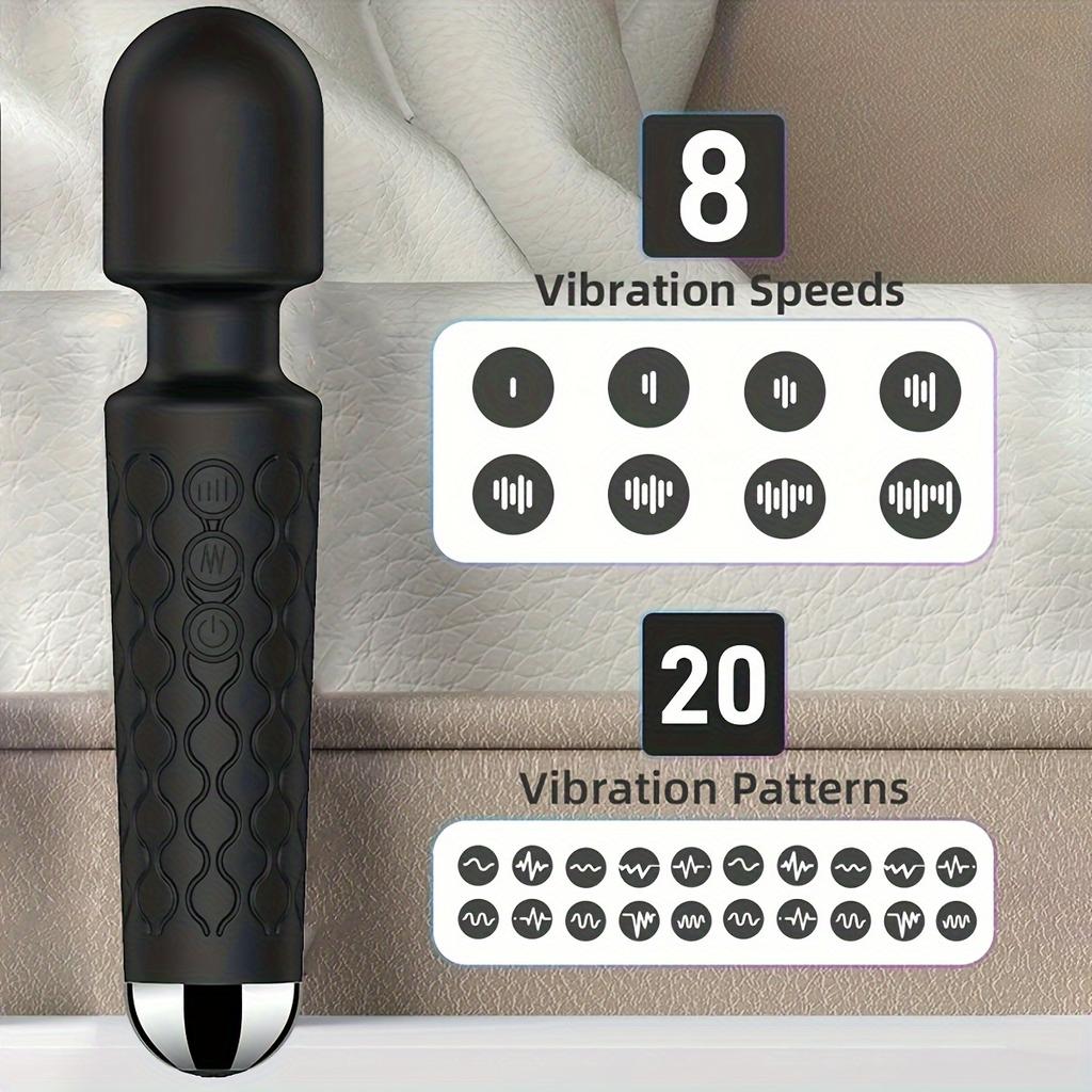 Handmassagegerät Wiederaufladbares Handmassagegerät für Tiefengewebe Nacken Rücken Vibrator Stab G-Punkt Klitoris Stimulation Sexspielzeug für Erwachsene für Brustwarzen