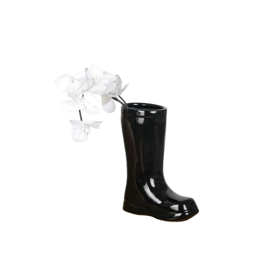 Creative Ceramic Vase Boots Shoe Flower Arrangement Hydroponics Accessories Flower Vase Porcelain Ornaments Home Decoration
