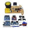 1WD Chytrá robotická autíčka Podvozek Kit, Sledovací motor s kodérem rychlosti pro vyhýbání se překážkám, Krabička na baterie a Ultrazvukový modul pro Arduino UNO R1