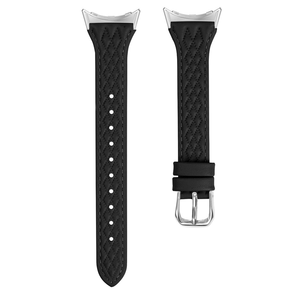 For Fitbit Versa 4/Sense 2 Replacement Band Top-Layer Cow Leather Watch Strap
