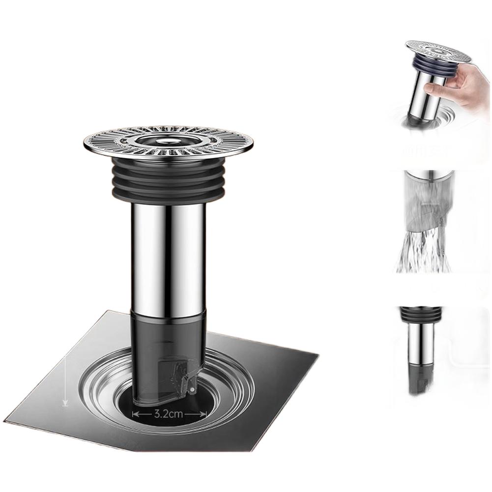 1pc Extended Shower Drain Cover Stainless Steel Unpleasant Smell Proof Drain Repairing Core For Home Improvement Hardware