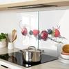 Tempered Glass Kitchen Boards with Graphics, 2 Pieces, Forest Fruits, 2x40x52 Cm