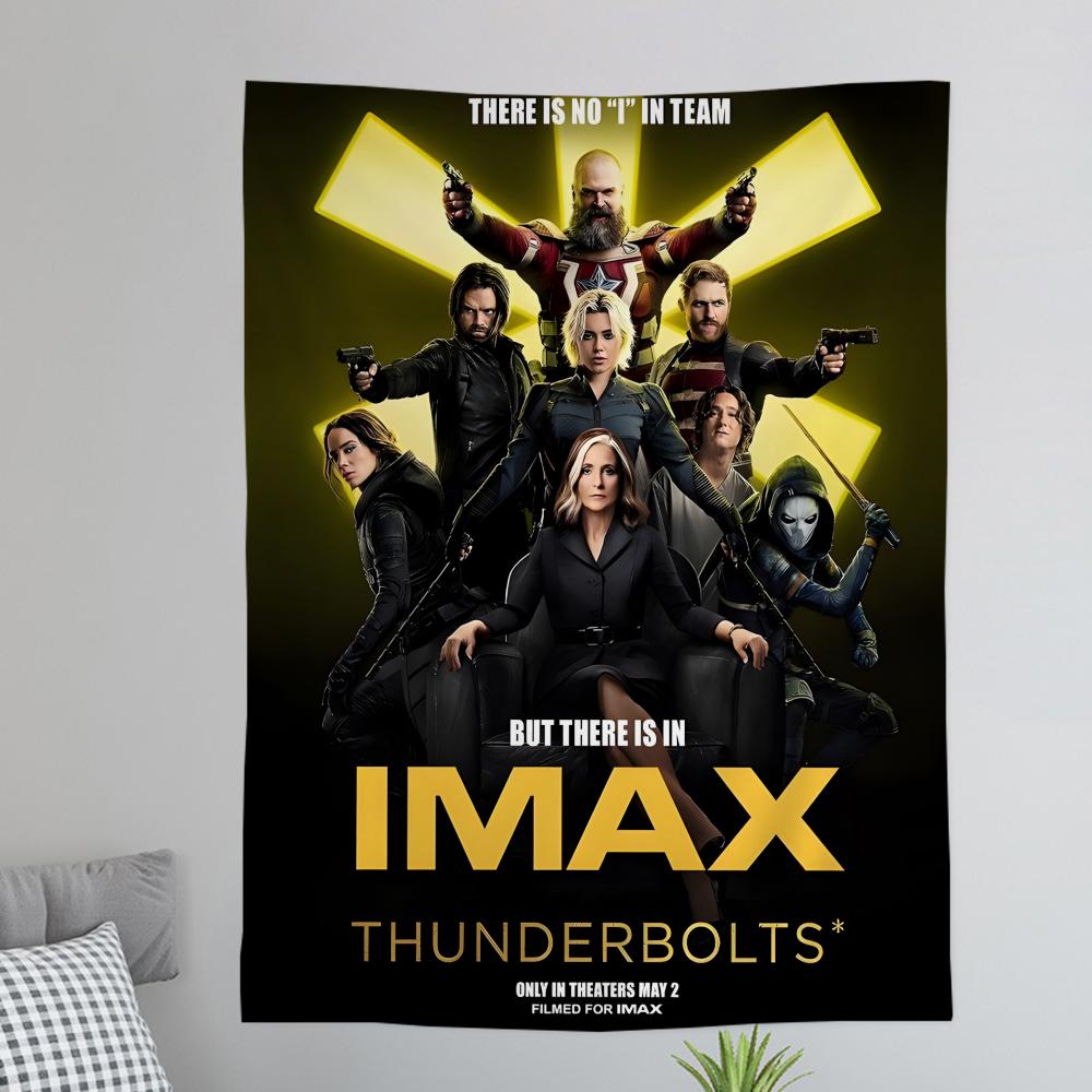TThunderbolts 2025 Film Anime Wandteppich Wandbehang Dekoration Haushalt Wandbehang Heimdekoration