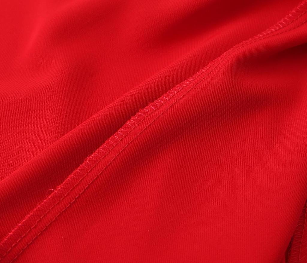 European and American Style Red Halter Neck Midi Dress for Women - Autumn Collection