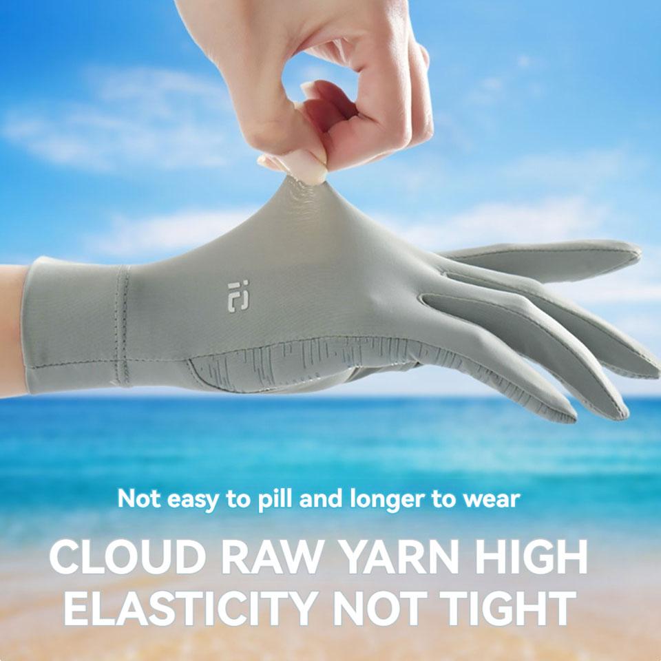 Summer Sun-Protective Gloves Flip Fingers Touch Screen Breathable Raw Yarn Cycling UV Protection Gloves