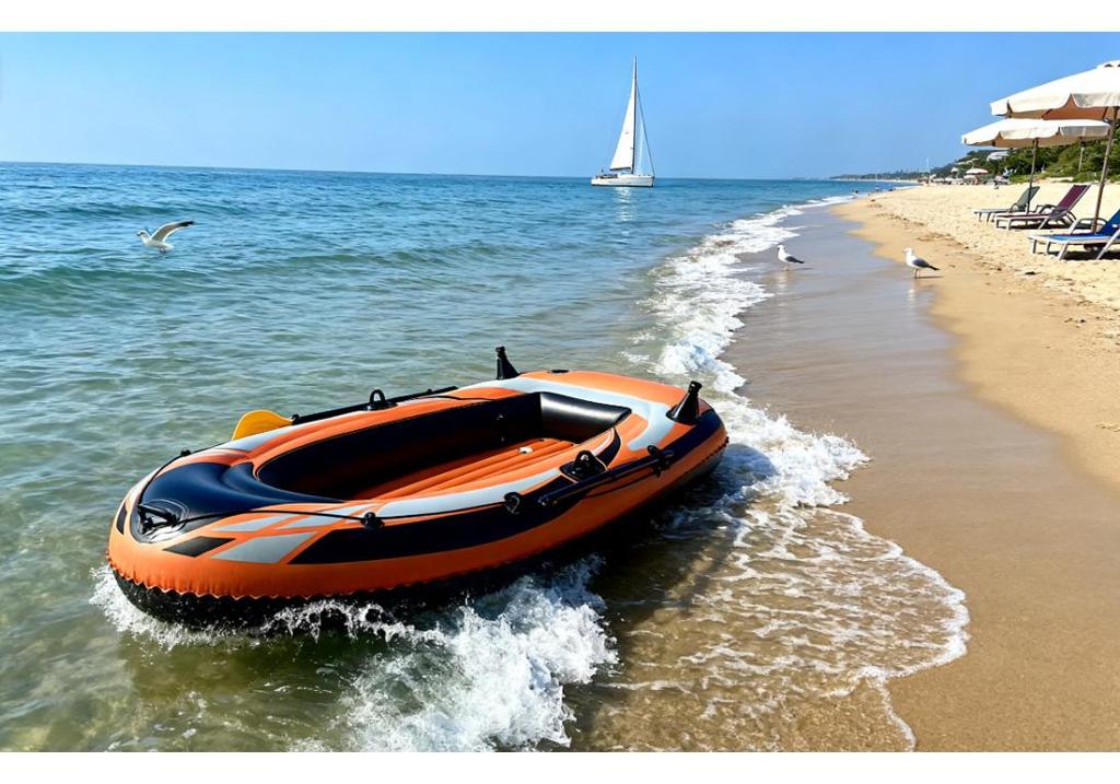 Barca da Pesca Kayak Gonfiabile in PVC: Pieghevole, Portatile e Design a Tre Camere d'Aria