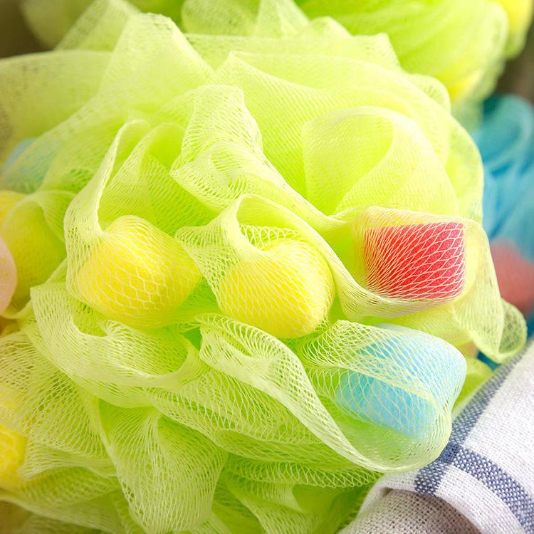 Large Colorful Bath Sponge Ball - Foaming Scrubbing Net for a Luxurious Shower Experience