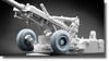 M198 155mm Howitzer Wheel Set X 1 Set Each Plastic Model Parts SCXWM35038C Scale-X 1/35 (Unloaded, Self-Weight Deformed) (For Trumpeter) (Cannon)