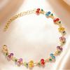 18k Gold Cherry Crystal Bracelet - Exquisite Light Luxury Stainless Steel Women's Jewelry