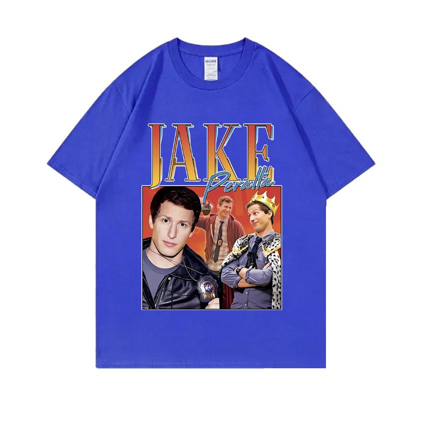 Jake Peralta Graphic Tshirt Unisex Women Fashion Vintage Streetwear Summer Women Comfortable Pure Cotton Oversized Short Sleeve