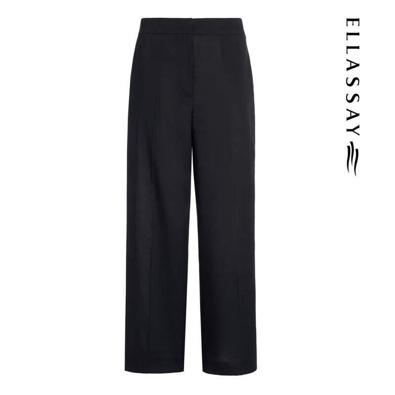 ELLASSAY Women's Textured Wide-Leg Trousers