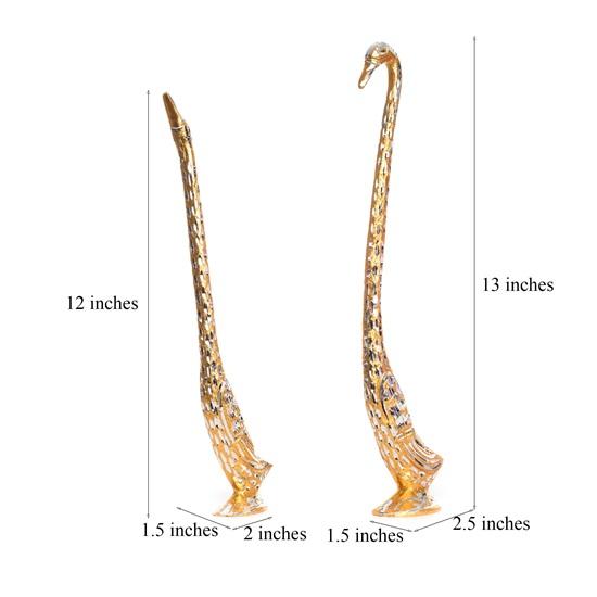 Cute Love Birds Decorative Metal Figurine Set of 2