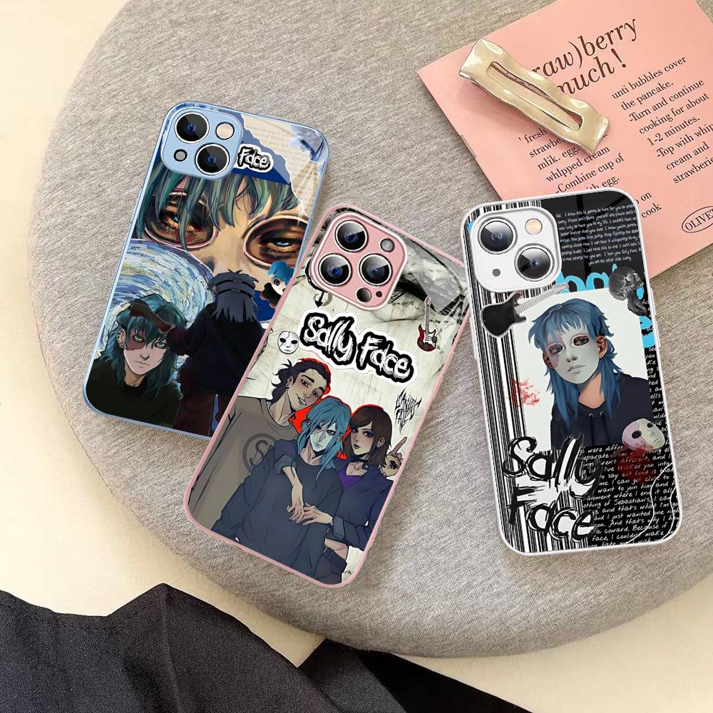 Horror S-Sally F-Face Suspense Game Tempered Glass For Iphone 14 13 12 11 Pro Mini XS MAX 14Plus X XS XR Cover