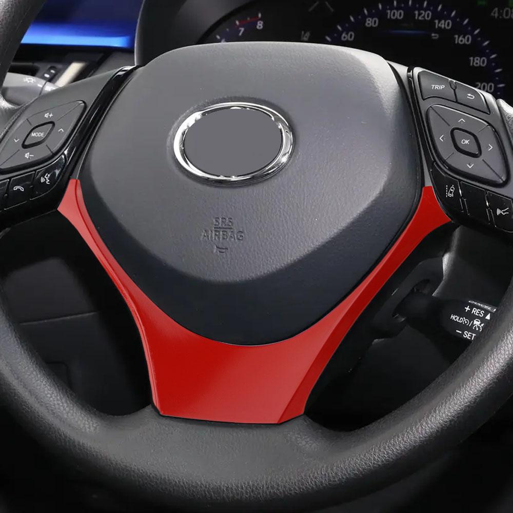 För Toyota CHR C-HR C HR 2016 - 2025 Rattdekor Ram Kåpa Dekoration Klistermärke Biltillbehör