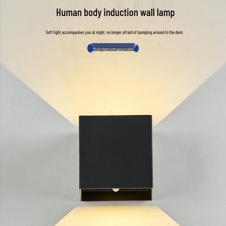 USB Rechargeable Aluminum LED Wall Lamp: Minimalist Design for Bedroom & Hotel, Punch-Free Installation