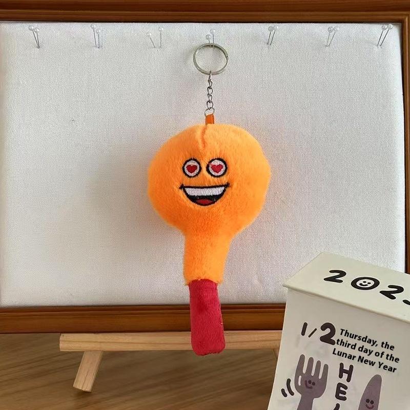 Creative Cute Funny Colorful Light Bulb Plush Doll Stuffed Toys Keychain Pendant Bag Charms Backpack Hang Ornaments Gift Keyring