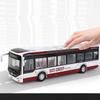 1: 42 Ka'er New Energy Bus Alloy Bus Model Public Transport Children Toy Sliding Sound and Light Toy Airport Bus Door Openable