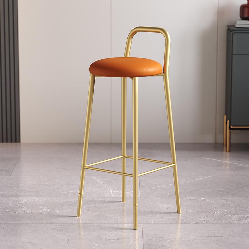 Nordic Iron Art Bar Stool with Backrest – Modern, Luxurious Design
