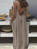 New Women's Strappy Cardigan Loose Backless Home Wear Dress