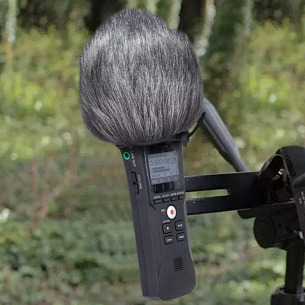 Vauqra Microphone Front Glass Wind Noise Cancellation Zoom H1 Outdoor Detachable Windshield