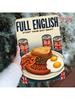 Vintage English Breakfast Tin Sign Kitchen Wall Decor Fried Egg Bacon Metal Poster Retro Diner Art
