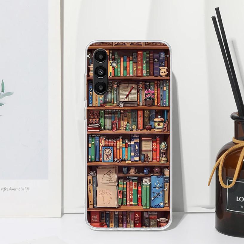 Read Books Illustration Reading Phone Case For Samsung Galaxy A17 A37 A57 A16 A26 A36 A56 A15 A25 A35 A55 A14 A24 A34 A54 A13 A2