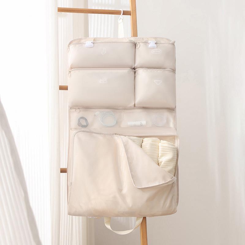 1pc Travel Storage Bag Foldable with Handle Clothes Storage Bag Wardrobe Storage Hanging Bag Clothing Organizer Travel Essential