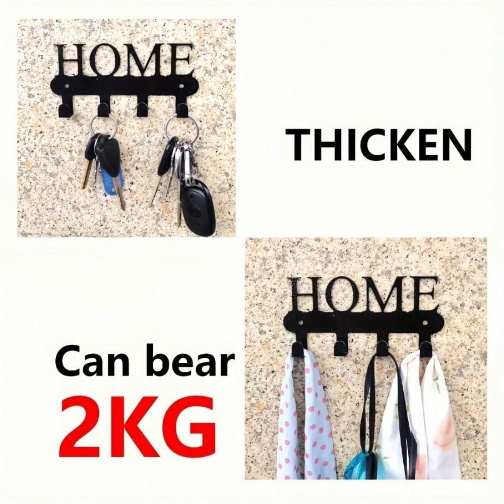 1 PC Stylish Metal Key Hook - Rust-Resistant Powder-Coated Wall-Mounted Organizer For Keys, Coats & Hats | Perfect Functional Decor For Modern Homes